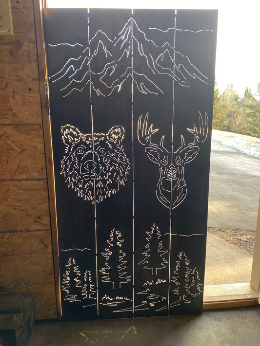 Hunting Deer and Bear Welded Smudge Pot