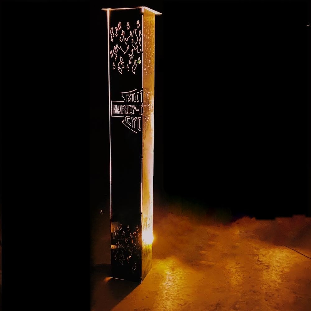 Harley Davidson with Flames DIY Smudge Pot