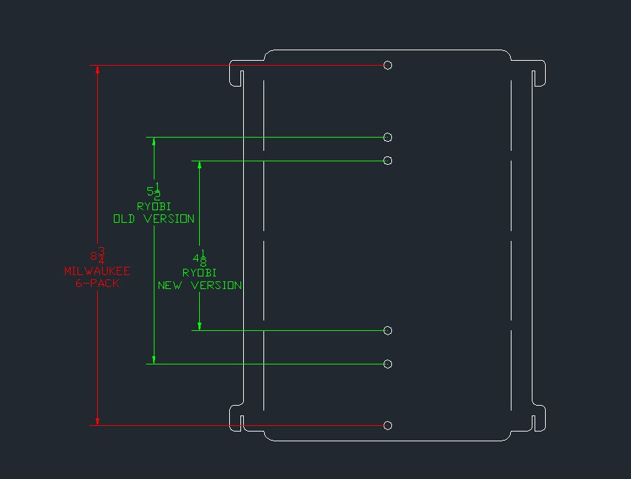 Icon & US General - Milwaukee 6 Pack and Ryobi Charger Mount