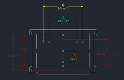Icon & US General - Single Charger Mount Universal - Bauer, Dewalt, Hercules, Makita, Milwaukee, Ridgid