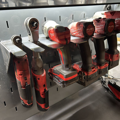 Tool Mount with 2 ratchet slots works with all cordless tool brands - Harbor Freight Icon & US General (Copy)