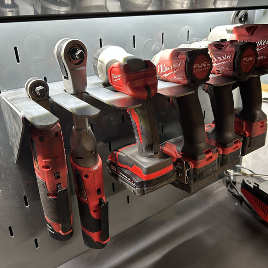 Tool Mount with 2 ratchet slots works with all cordless tool brands - Harbor Freight Icon & US General